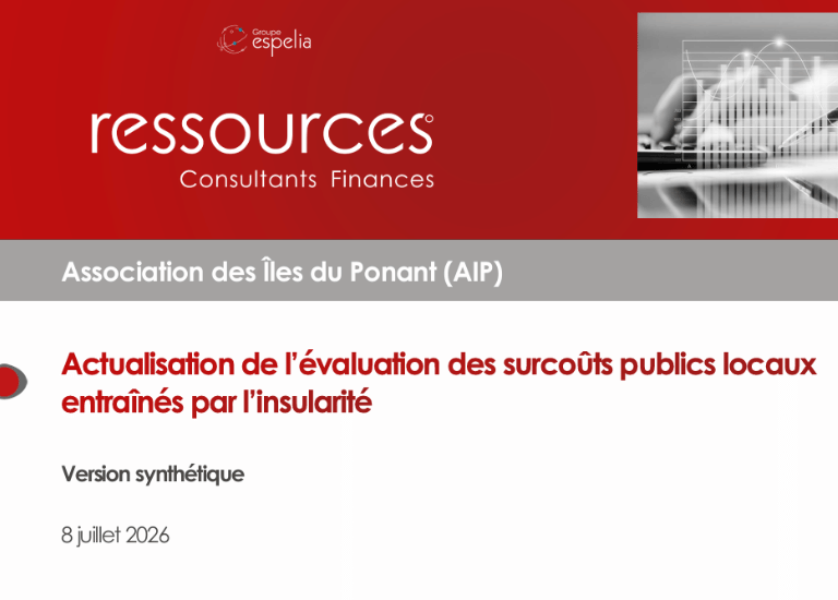 Actualisation de l’évaluation des surcoûts publics locaux entraînés par l’insularité